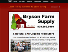 Tablet Screenshot of brysonfarmsupply.com